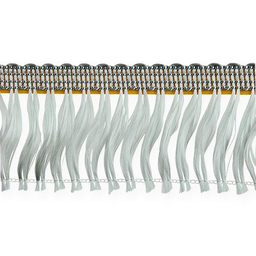 Floristik24 Fringe silver self-adhesive 25m