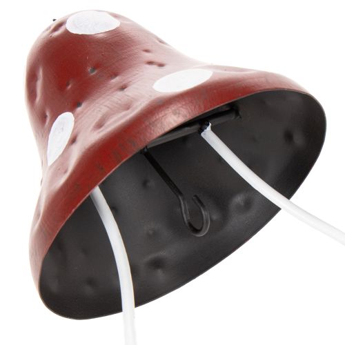Product Metal feeding station, fly agaric design, hanging, red and white, 25.5cm