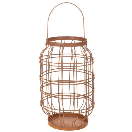 Garden lantern, metal, rusted finish, handle, vintage, Ø19.5cm buy online | Floristik24.co.uk