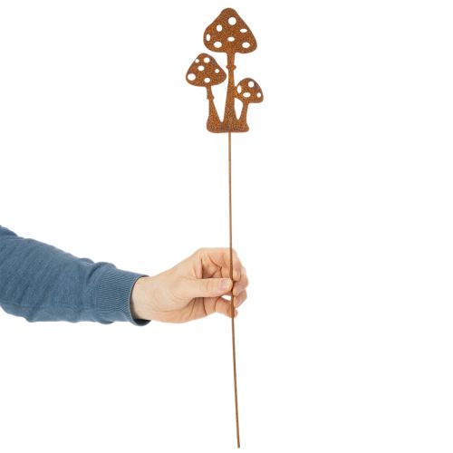 Garden stake, weathered steel, fly agaric decorative stake, 15cm, 6 pieces | Floristik24.co.uk