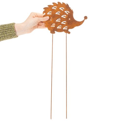 Garden stake hedgehog rust patina decorative garden stake 20cm | Floristik24.co.uk