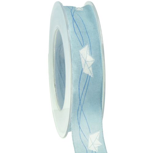Product Gift ribbon blue boat decorative ribbon maritime 25mm 20m