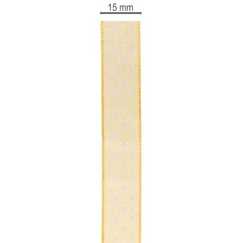 Product Polka dot gift ribbon, perfect finishing touch for gift packages and gift boxes, 1.5cm wide, 20m long