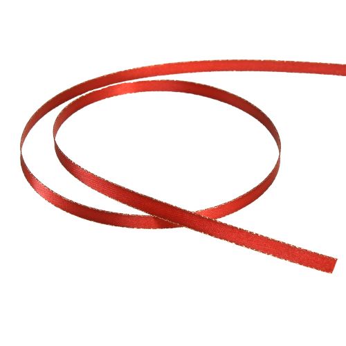 Floristik24 Gift ribbon Christmas decorative ribbon red gold W6mm L50m