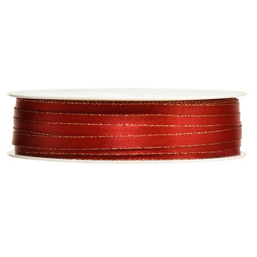 Floristik24 Gift ribbon Christmas decorative ribbon red gold W6mm L50m
