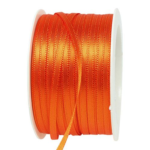 Floristik24 Gift and decoration ribbon 3mm 50m orange