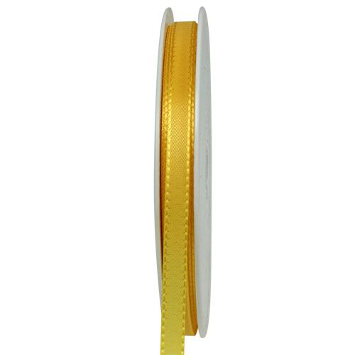 Floristik24 Gift and decoration ribbon 10mm x 50m yellow