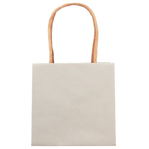 Product Gift bag with handles Gift bag grey 12×12cm 8 pcs