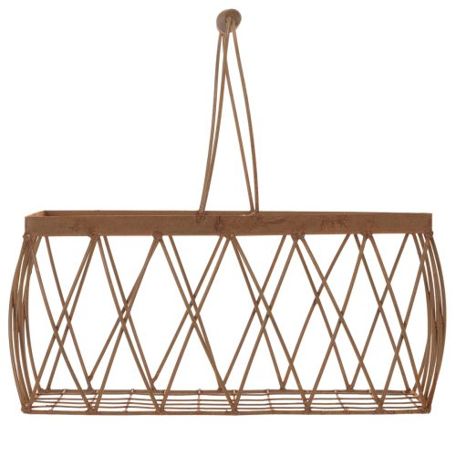 Wire basket, metal, rust look, 28x13.5x14cm, 2 pieces | Floristik24.co.uk