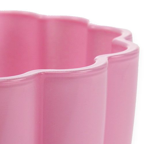 Floristik24 Glass vase "Bloom" pink Ø14cm H17cm