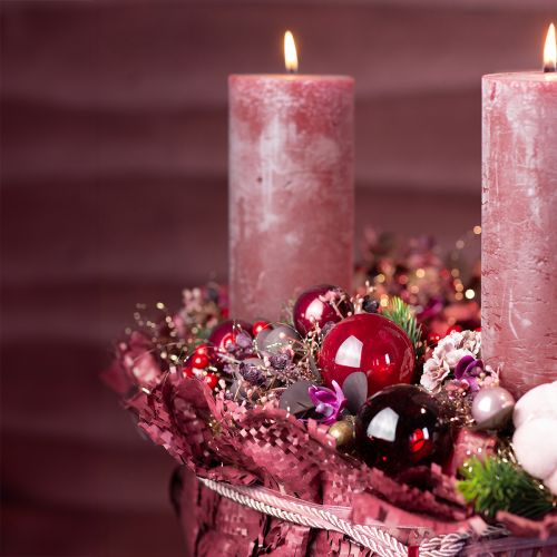 Floristik24 Glass balls Christmas in Bordeaux Mix Ø3cm 22 pcs
