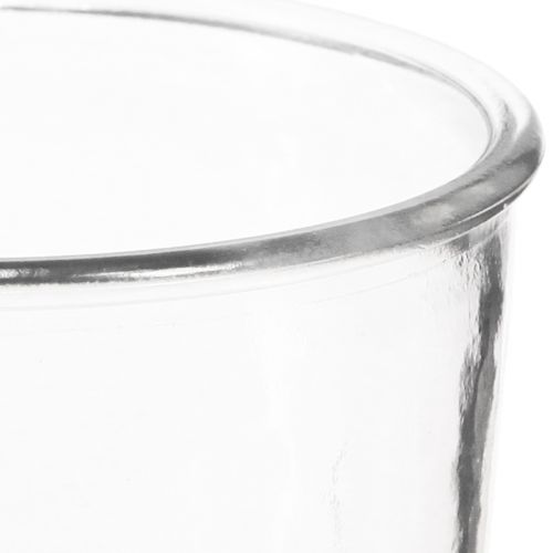 Product Glass Vase Conical Decorative Vase Transparent Ø12cm H15.5cm 2pcs