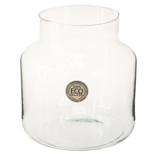 Product Glass Vase Round Flower Vase Large 100% Recycled Glass H20 Ø17cm