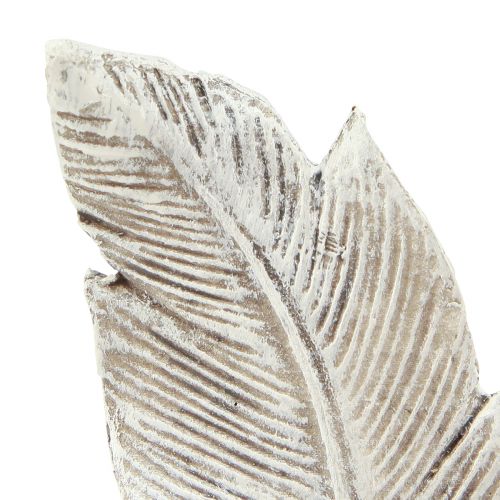 Product Grave decoration feather grey white grave decoration polyresin 15.5cm 4 pcs
