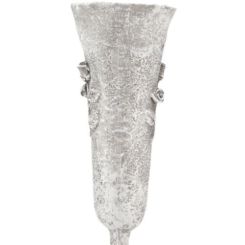 Product Grave vase grey Vase with stake Roses Antique H26cm 2pcs