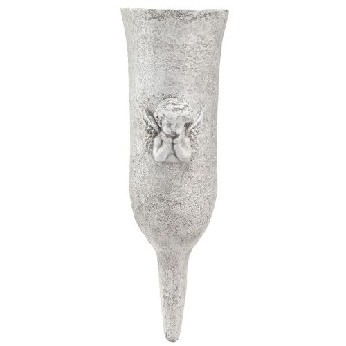 Product Grave vase polyresin angel motif vase for sticking H29cm