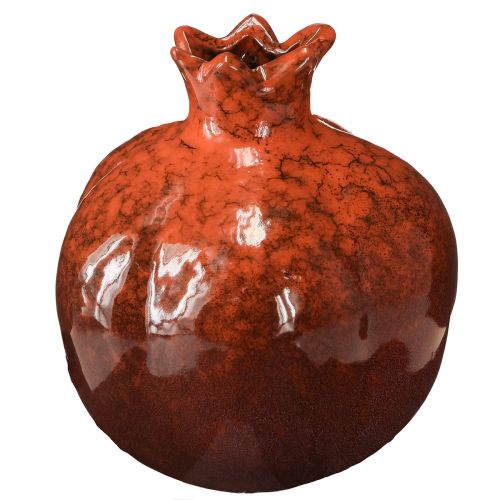 Floristik24 Pomegranate decorative vase ceramic red brown Ø10.5cm H12cm