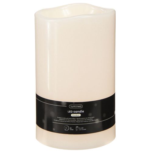 Product Large LED Candle with Timer for Outdoor Use, Warm White, Ø12.5cm, H20cm