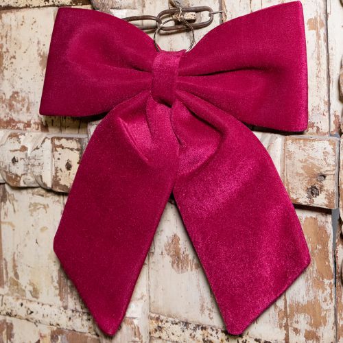 Product Large Velvet Christmas Bow Outdoor Red 48×52cm