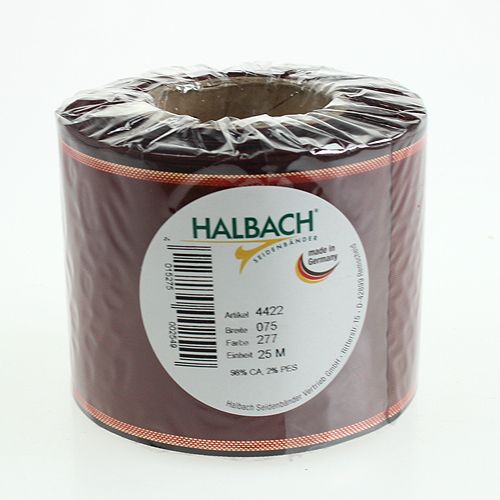 Product Wreath ribbon Bordeaux 7.5cm 25m