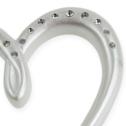 Product Deco heart to plug in silver 17cm