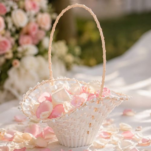 Wedding flower girl basket 24cm x 17cm | Floristik24.co.uk