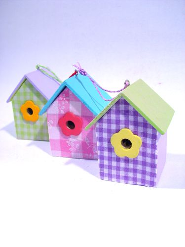 Birdhouses for hanging 9cm 6pcs. sort | Floristik24.co.uk