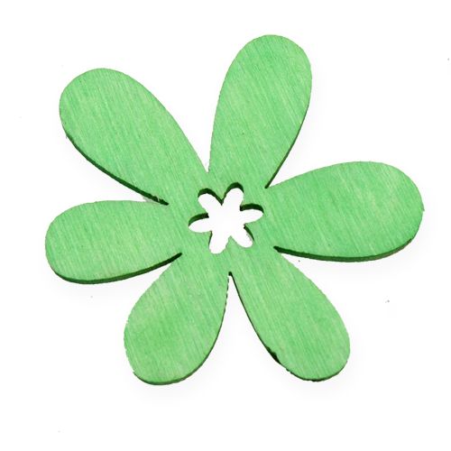 Floristik24 Scatter Decoration Wooden Flowers Multiple colors Ø4cm 72pcs