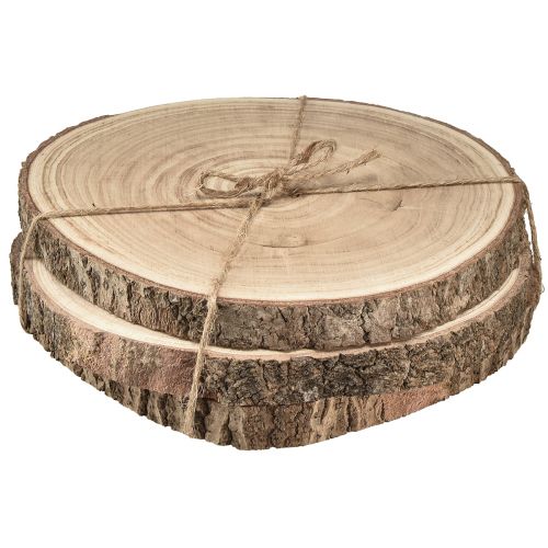 Product Wooden Discs Tree Disc Paulownia Natural Ø26-28cm 3 pcs