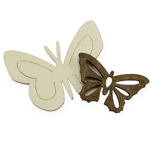 Product Wood Butterflies Nature 4cm 72pcs