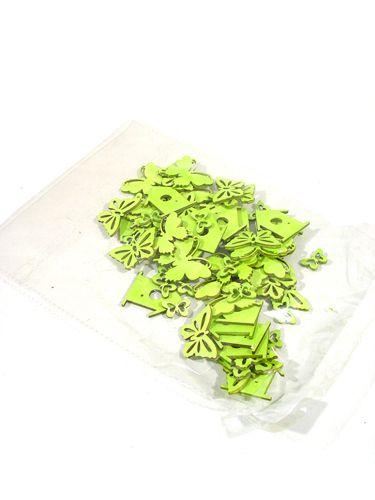 Floristik24 Wooden assortment butterfly birdhouse green 60pcs