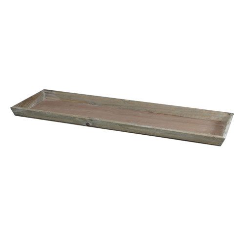 Floristik24 Wooden tray gray 57cm x 17cm