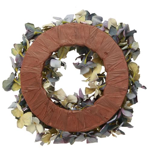 Product Hydrangea wreath decorative wreath artificial flowers blue Ø30cm