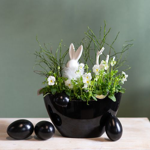 Product Chicken Eggs Black Easter Decoration Blown Out Eggs 10 Pcs
