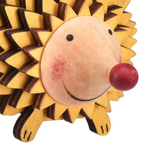Product Hedgehog decoration wooden figure autumn orange yellow 8×7×6cm 4pcs