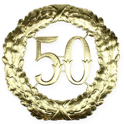 Anniversary number 50 in gold Ø40cm