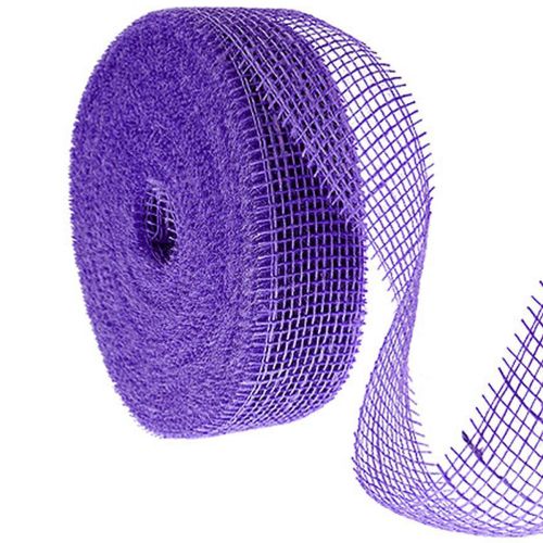 Purple jute ribbon, 5cm wide, 40m long buy online | Floristik24.co.uk