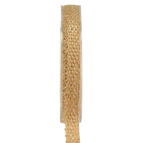 Floristik24 Jute Ribbon Rustic Decorative Ribbon Jute Natural Gold 12mm 10m