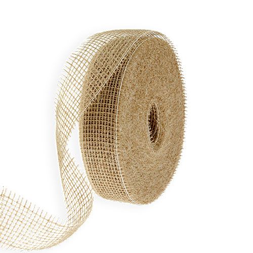 Floristik24 Jute Ribbon Natural 5cm 40m