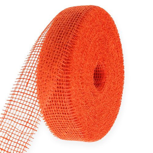 Floristik24 Jute ribbon orange 5cm 40m