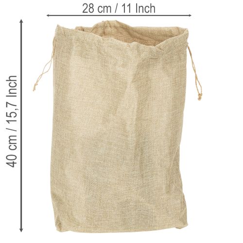 Jute bag 28×10cm H40cm | Floristik24.co.uk