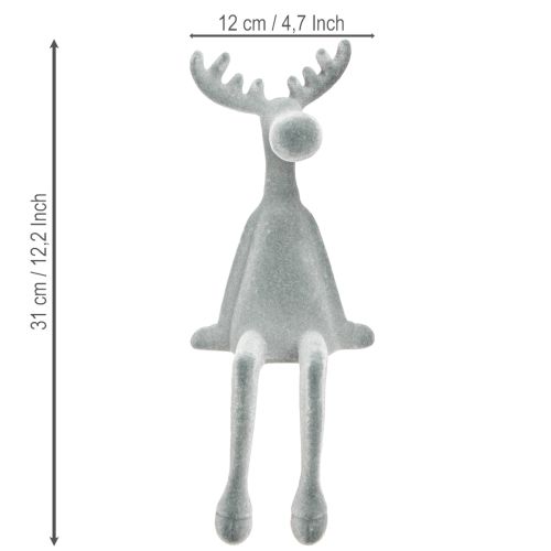 Product Elk Decorative Edge Sitter H31cm Grey 3 pcs