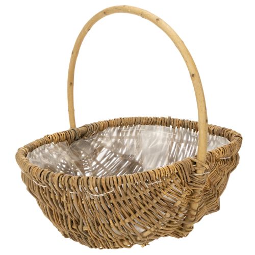 Potato basket 43/33/23cm with foil, natural, set of 3. buy online | Floristik24.co.uk
