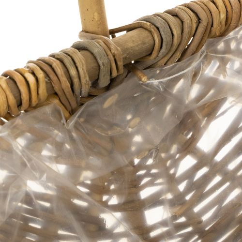 Potato basket 43/33/23cm with foil, natural, set of 3. | Floristik24.co.uk
