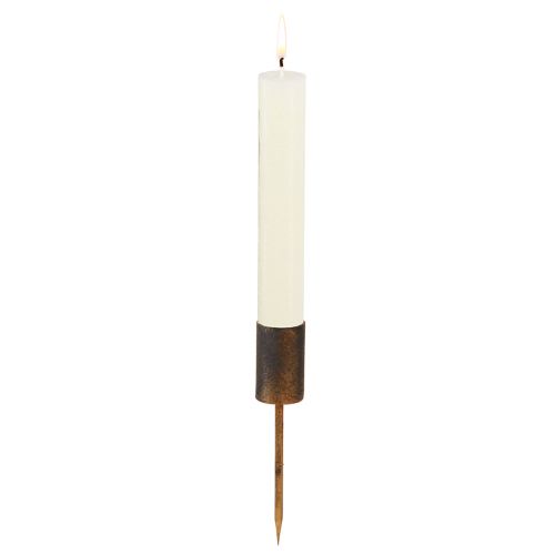 Floristik24 Candle holder for taper candles Ø28mm plug-in mandrel antique gold 4pcs