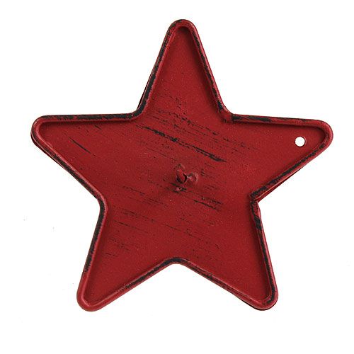 Product Candle holder with thorn Star Red 9cm
