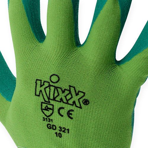 Product Kixx nylon garden gloves size 10 green