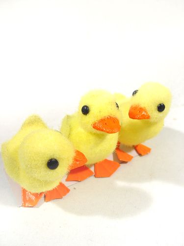 Floristik24 Chick m. Wire feet 8cm 12pcs. yellow / orange