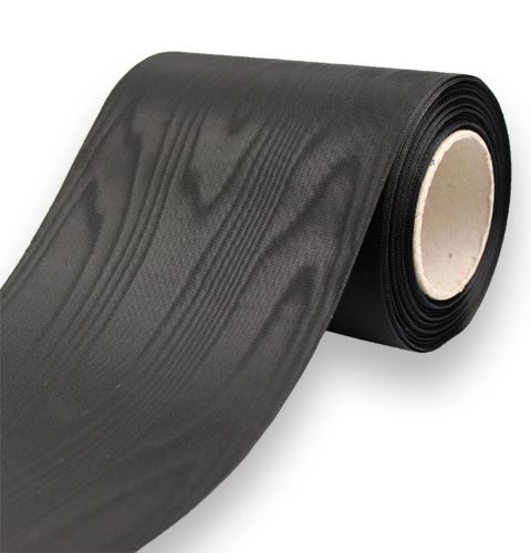 Wreath ribbon black 125mm 25m