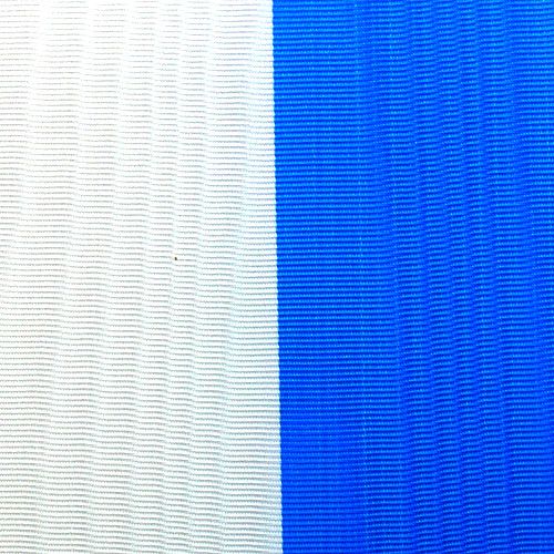 Floristik24 Wreath ribbons moiré blue-white 75 mm